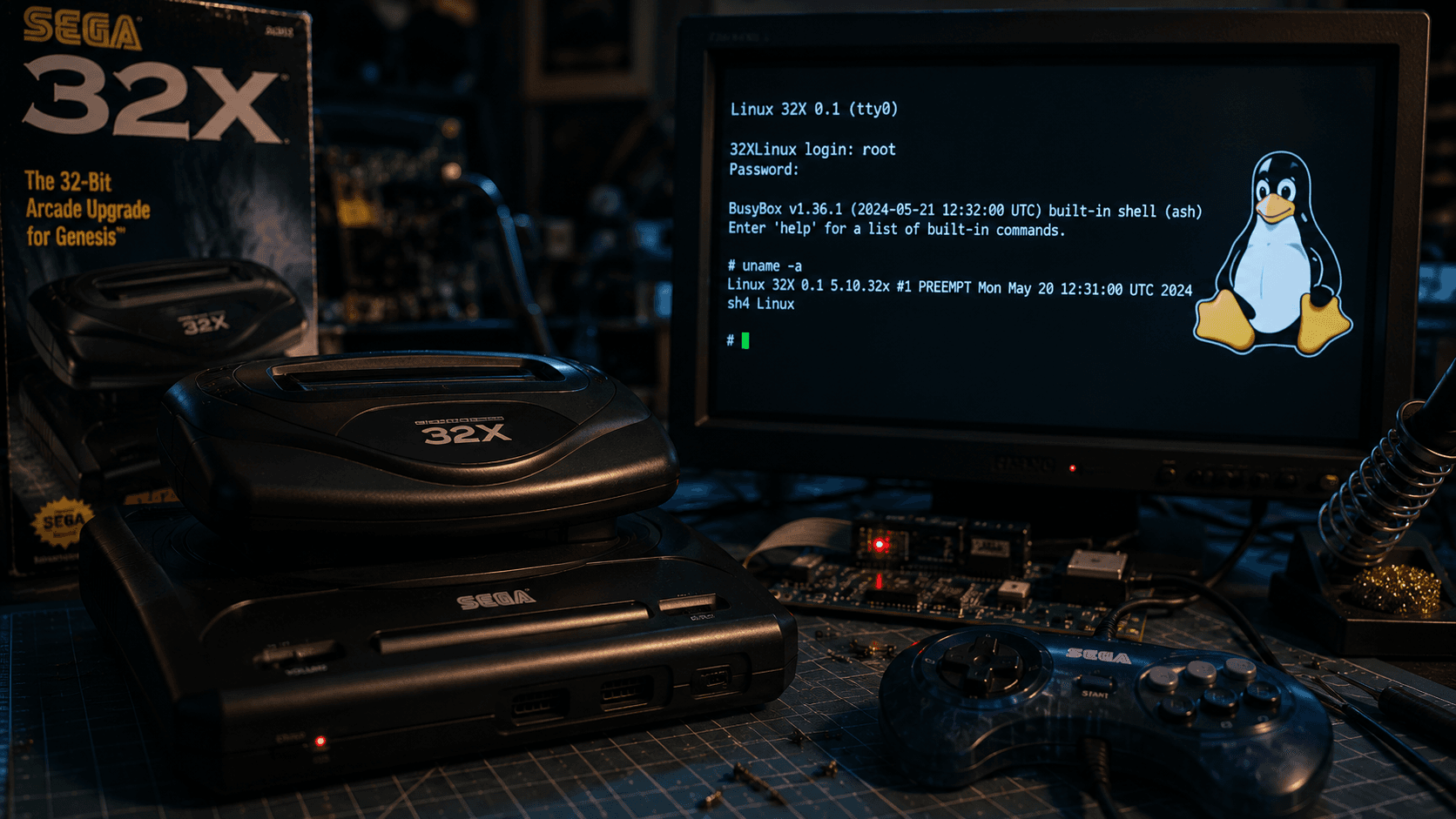 Un inginer a reușit să porteze Linux pe consola Sega 32X