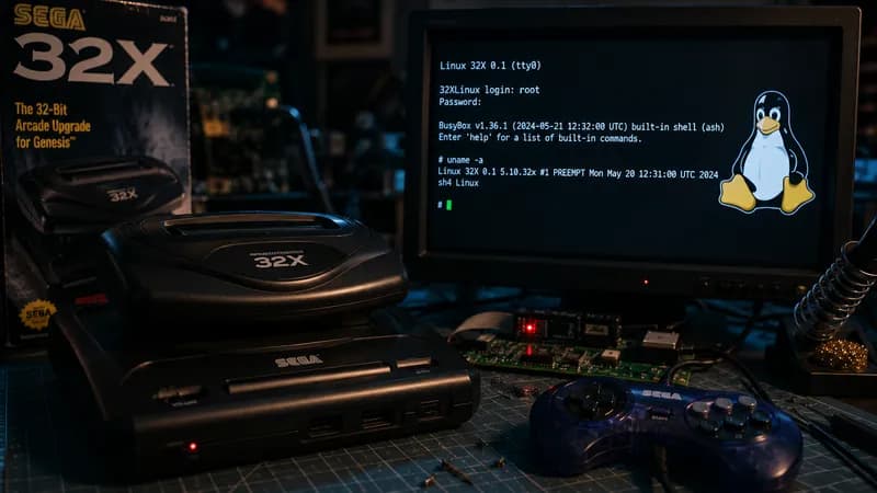 Engineer Successfully Ports Linux to the Sega 32X