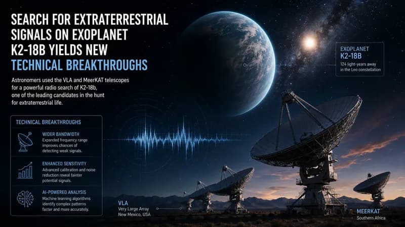 Search for Extraterrestrial Signals on Exoplanet K2-18b Yields New Technical Breakthroughs