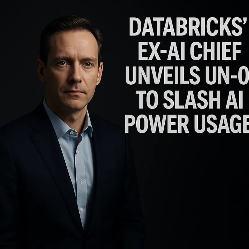 Databricks’ Ex-AI Chief Unveils Un-0 to Slash AI Power Usage