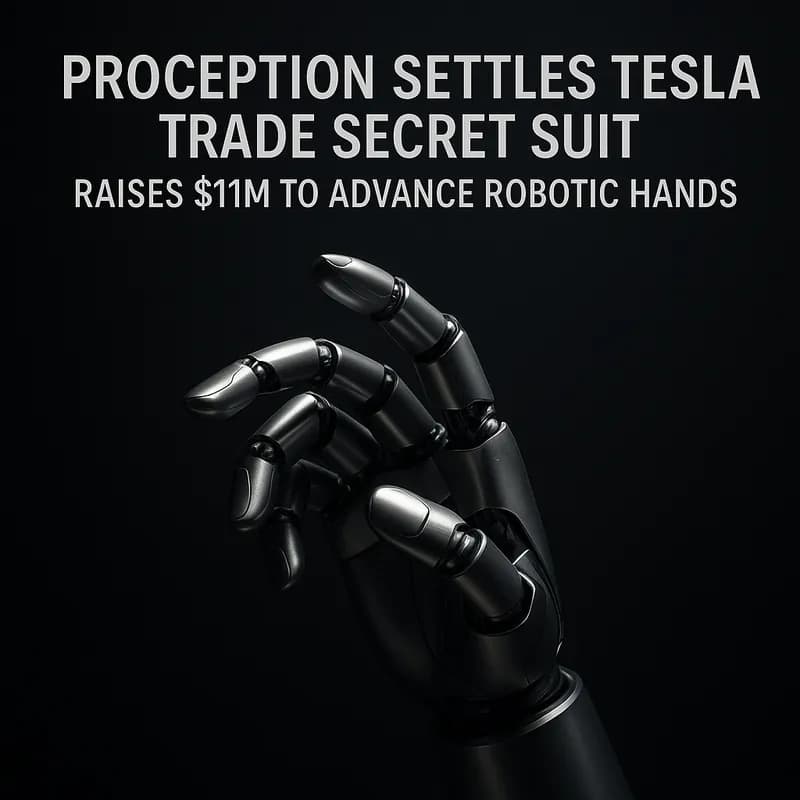 Proception încheie litigiul cu Tesla și atrage 11 milioane de dolari pentru dezvoltarea mâinilor robotice