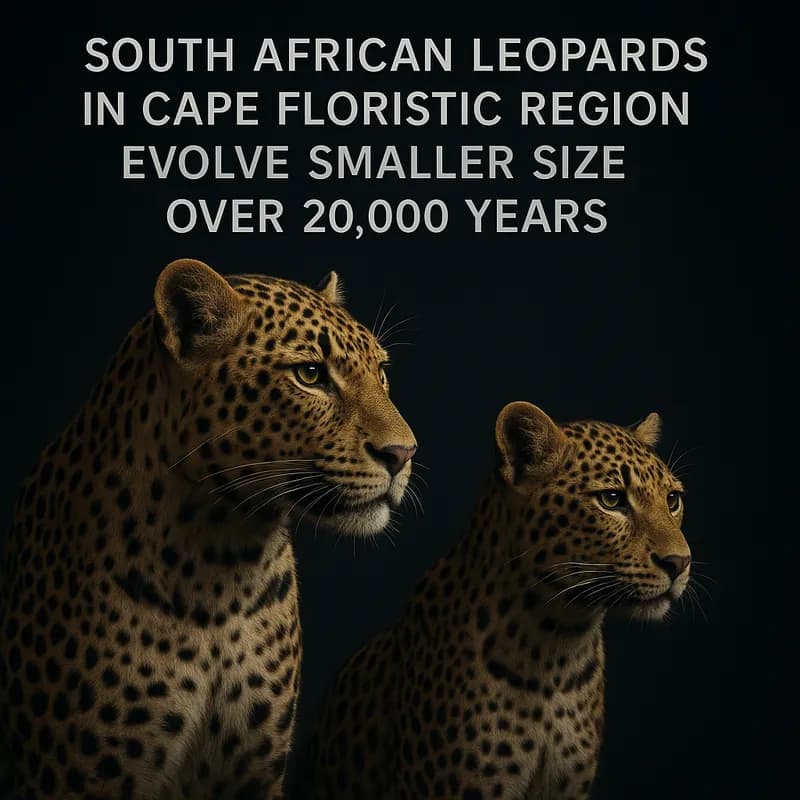 Leoparzii din Africa de Sud din regiunea Cape Floristic au evoluat către o dimensiune mai mică în 20.000 de ani