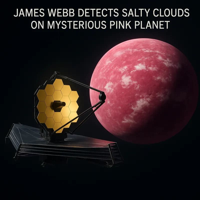 Telescopul James Webb detectează nori sărați pe planeta misterioasă roz