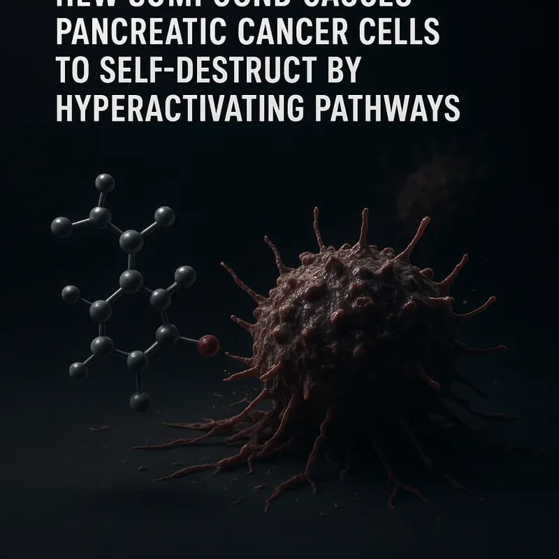 Un nou compus determină celulele cancerului pancreatic să se autodistrugă prin hiperactivarea căilor celulare