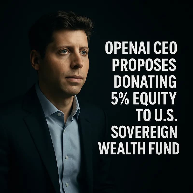 Directorul OpenAI propune donarea a 5% din acțiuni către un fond suveran american