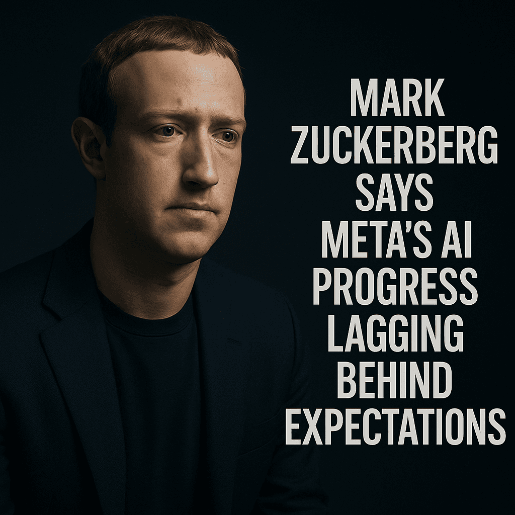 Mark Zuckerberg Says Meta's AI Progress Lagging Behind Expectations