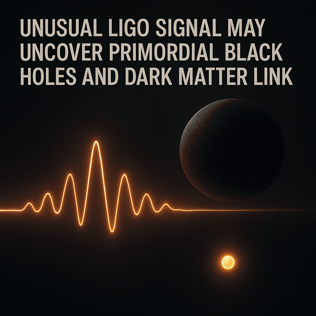 Unusual LIGO Signal May Unveil Primordial Black Holes and Dark Matter Link