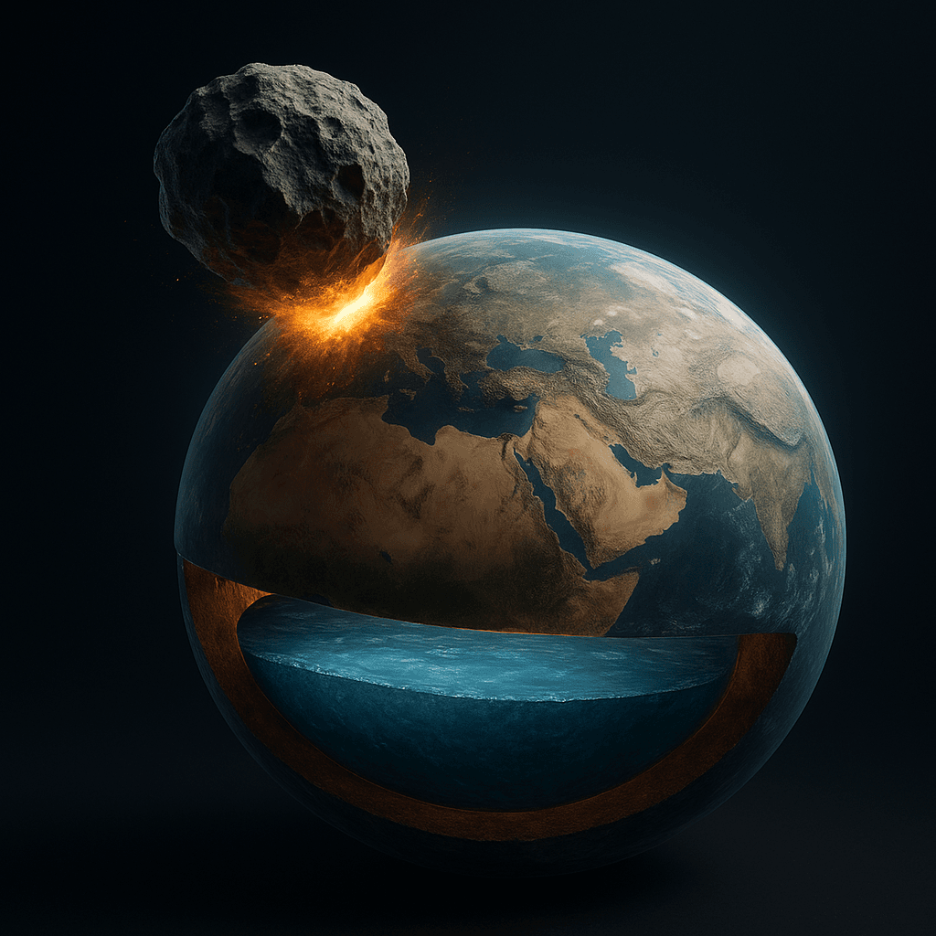 Asteroid Impacts Might Have Created Life-Friendly Underground Oceans on Early Earth