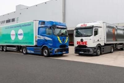 Mars and Rewe Launch Electric Logistics Corridor with 47 Battery-Electric Trucks