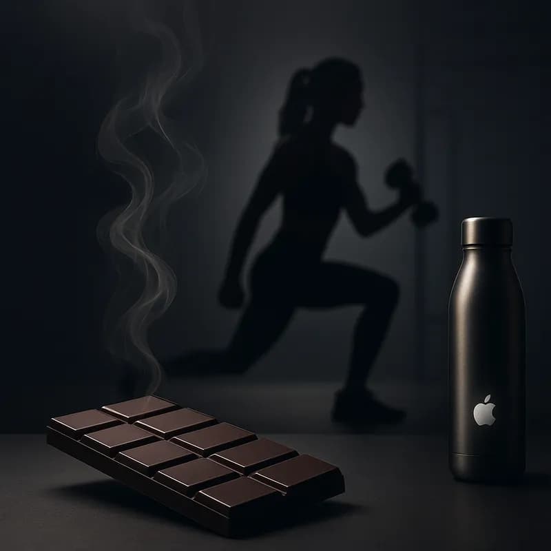 Aroma de ciocolată neagră ar putea ușura efortul antrenamentelor de forță pe stomacul gol
