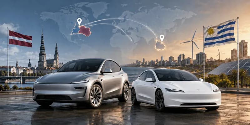 Tesla își extinde amprenta globală prin lansări noi în Letonia și Uruguay