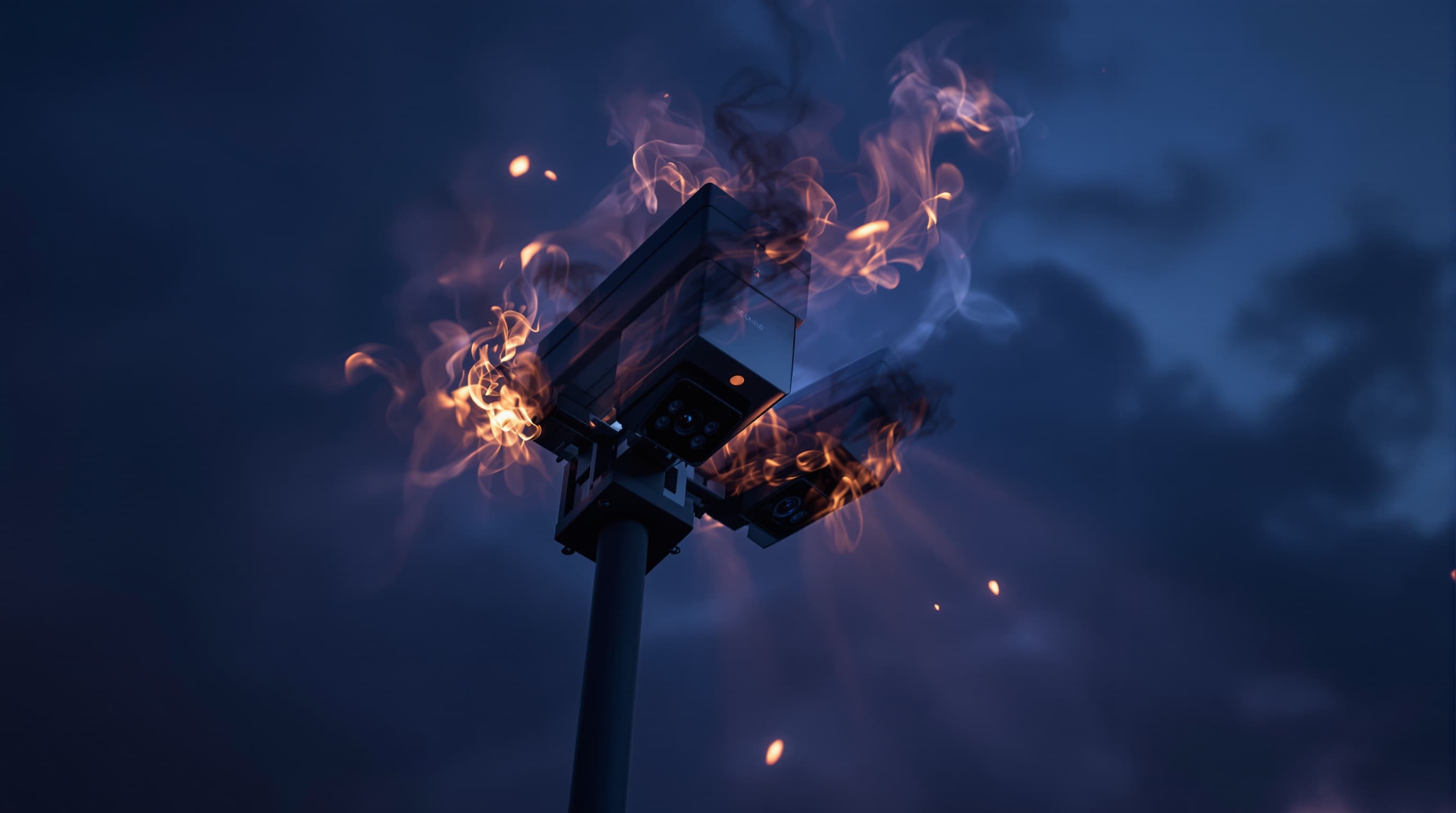 Poliția caută suspecți după ce mai multe camere de supraveghere au fost incendiate în Georgia