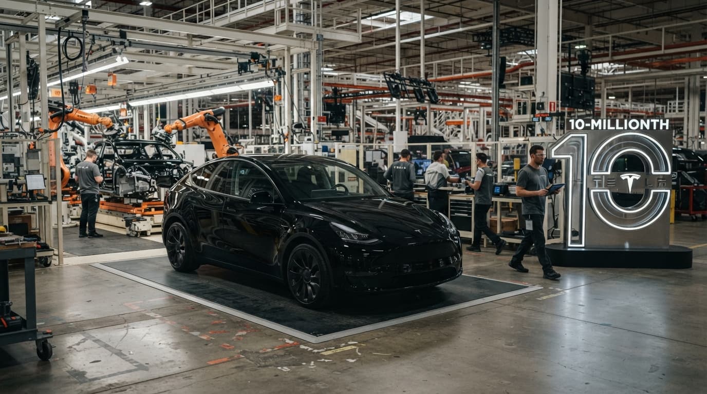Tesla atinge pragul de 10 milioane de vehicule produse: Un Model Y marchează borna istorică
