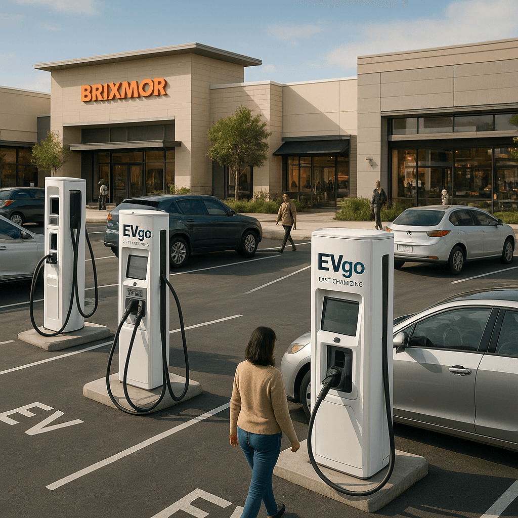 EVgo and Brixmor Supercharge US EV Infrastructure with 500+ Fast Charging Stalls