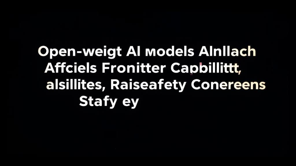 Open-weight AI Models Approach Frontier Capabilities, Raising Safety Concerns