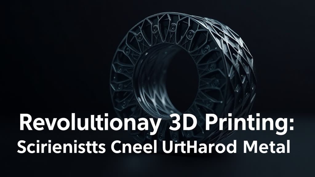 Revolutionary 3D Printing: Scientists Create Ultra-Hard Metal