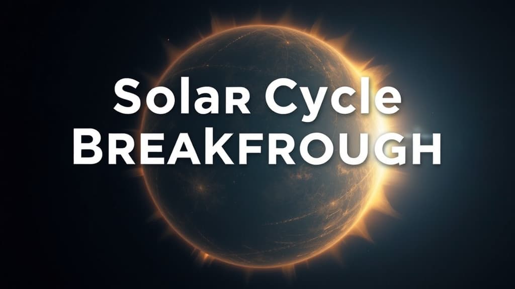Solar Cycle Breakthrough: New 'Switch-Off' Signal Predicts Space Weather Years in Advance