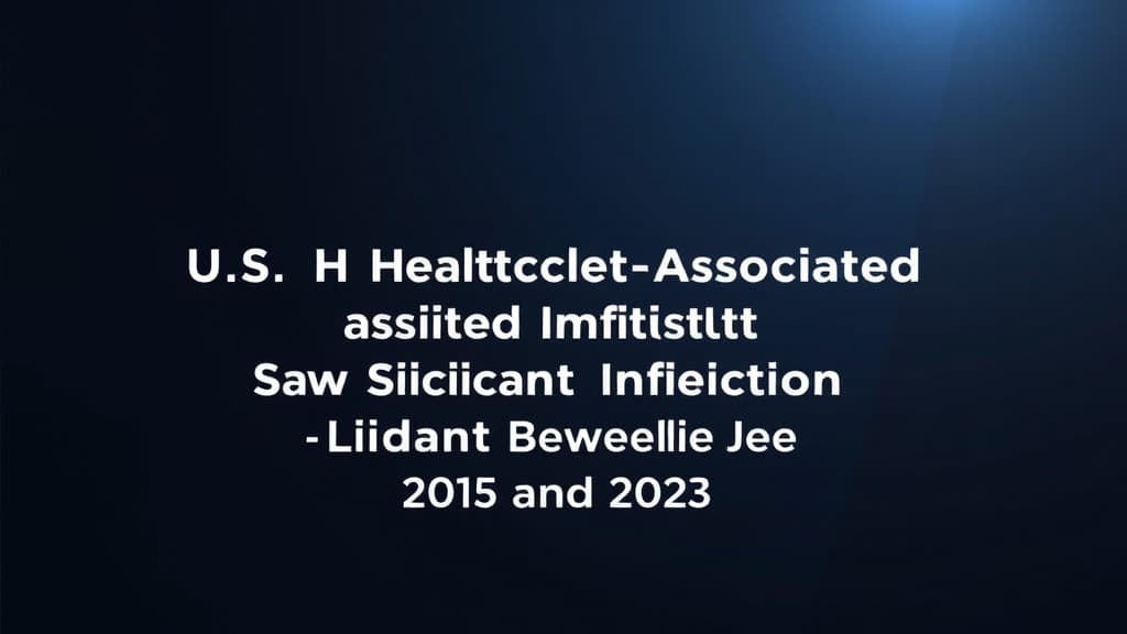 U.S. Healthcare-Associated Infections Saw Significant Decline Between 2015 and 2023
