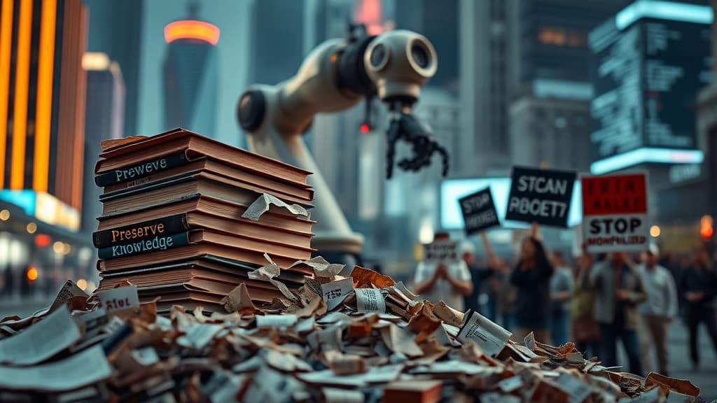 AI Companies Accused of 'Burning Books' for Model Training