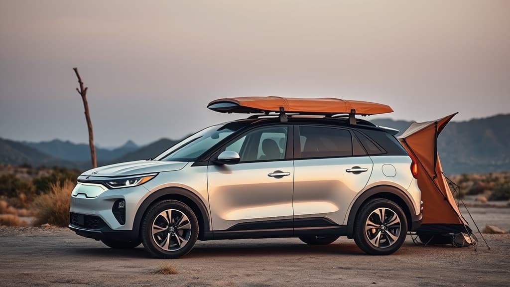 Versatilitatea Kia EV5, evidențiată ca generator de camping