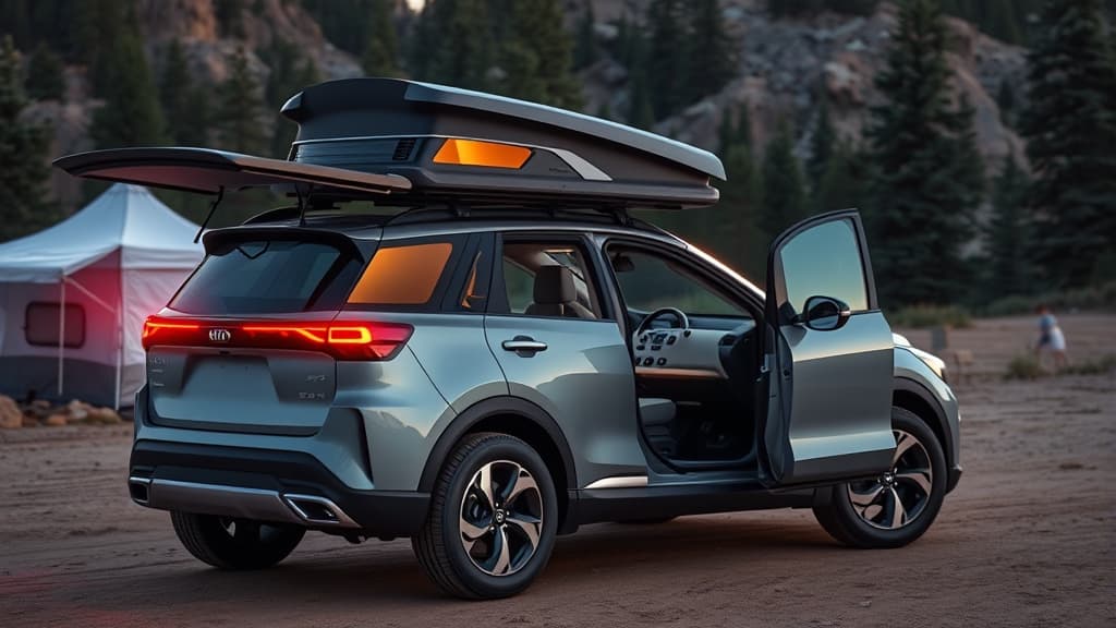 Kia EV5 se dovedește a fi companion perfect pentru camping, cu tehnologie V2L impresionantă