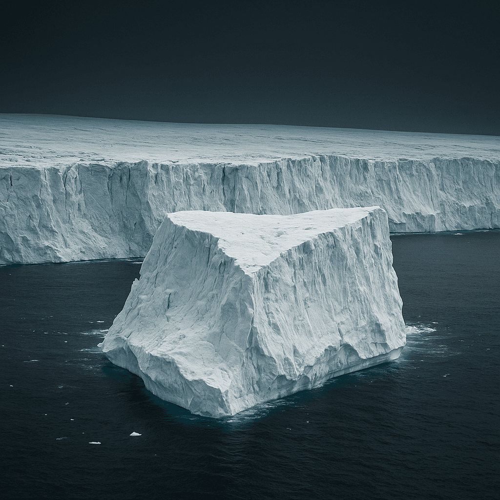 Massive Ice Island Breaks Off Greenland's Petermann Glacier
