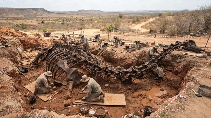 Gigant preistoric scos la lumină: un șantier din Brazilia dezvăluie o nouă specie de dinozaur