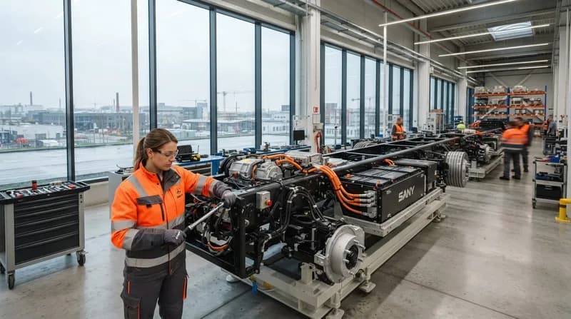 Sany își extinde ambițiile pe piața europeană a camioanelor electrice cu noi modele de șasiuri
