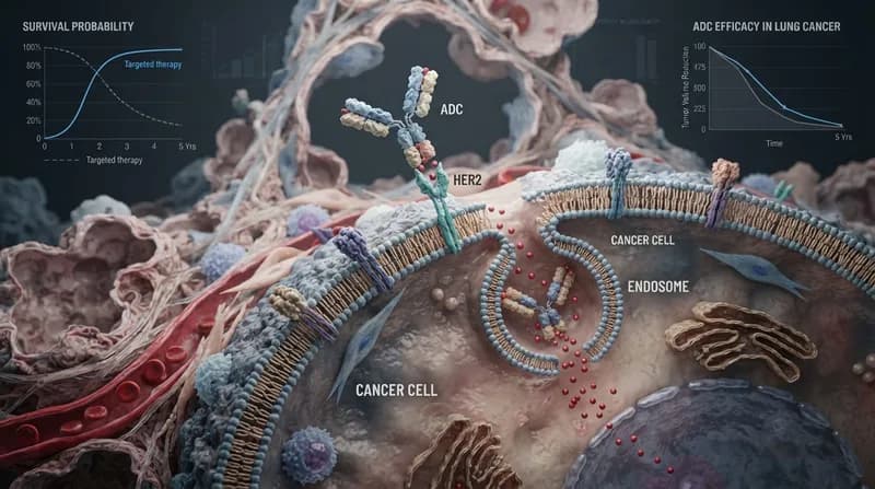 Progres major în tratamentul cancerului pulmonar cu mutație HER2: Trastuzumab deruxtecan demonstrează o eficacitate superioară