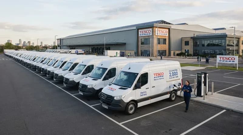 Tesco atinge borna de 2.000 de autoutilitare electrice în procesul de tranziție a flotei