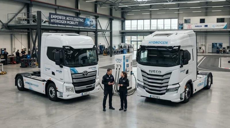 Toyota și Iveco accelerează dezvoltarea camioanelor pe hidrogen în cadrul proiectului european EMPOWER