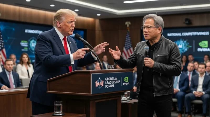 Jensen Huang, CEO Nvidia, și președintele Trump converg asupra accelerării dezvoltării AI