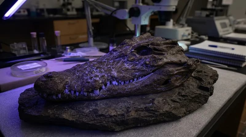 UV Light Unlocks Secrets of 125-Million-Year-Old Crocodile Fossil