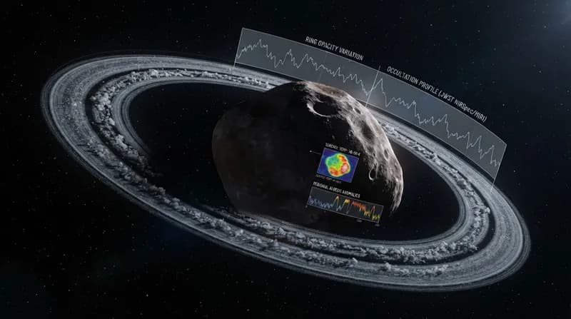 Cameleon cosmic: telescopul James Webb dezvăluie evoluția rapidă a inelelor lui Chariklo