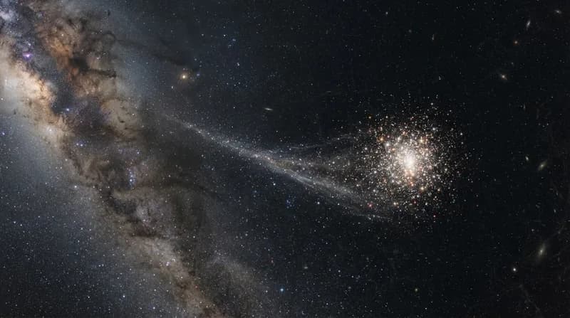 Urme cosmice: primul flux stelar globular descoperit în afara Căii Lactee