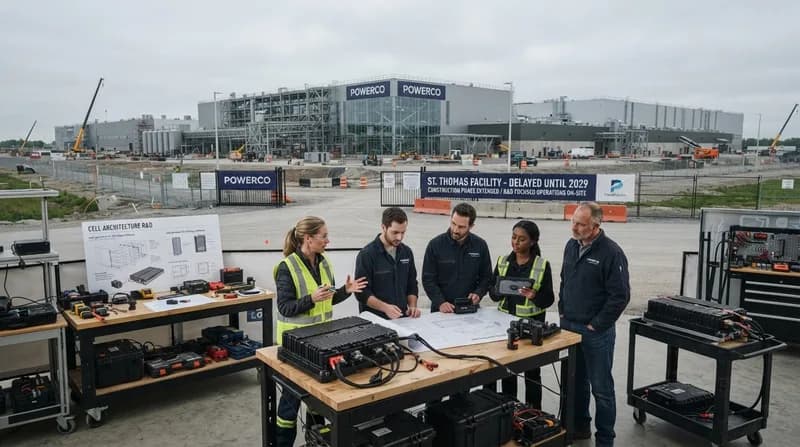 PowerCo amână producția la fabrica din St. Thomas: startul este mutat în 2029