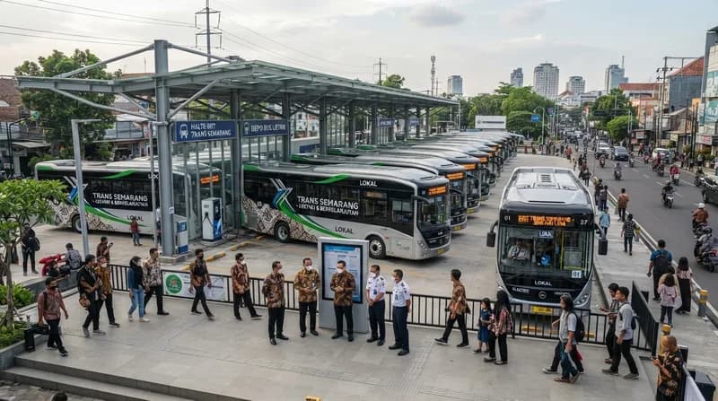 Semarang Accelerates Urban Mobility with New Electric Bus Fleet