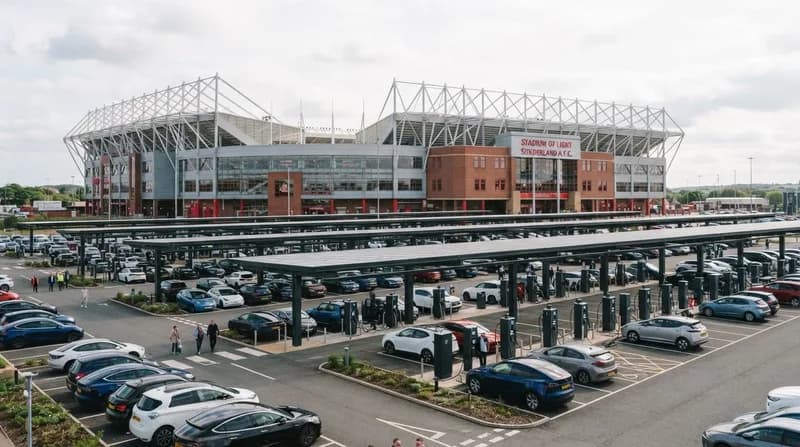 Stadium of Light Sparks Green Revolution with Massive EV Hub