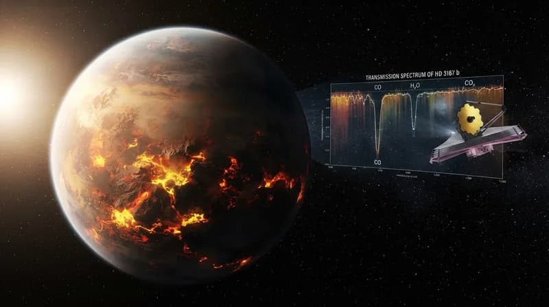 Telescopul Webb detectează o atmosferă misterioasă pe o „lume de lavă” incandescentă